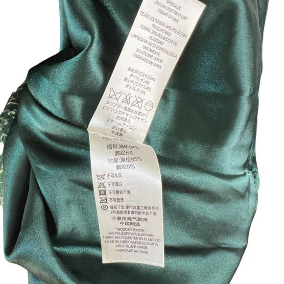 French Connection : Ozlem Green Sequin Short Skater Dress A-Line : 6 - Picture 10 of 11